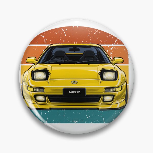 Item preview, 90s Japanese Sports Car YELLOW MR2 Retro Sunset Graphic designed and sold by spoxi717.