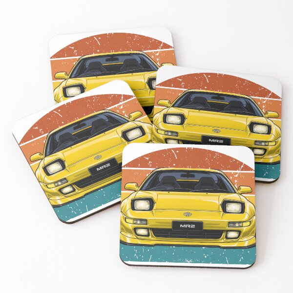 Item preview, 90s Japanese Sports Car YELLOW MR2 Retro Sunset Graphic designed and sold by spoxi717.