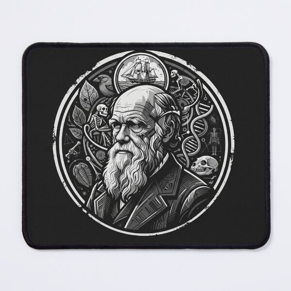 Item preview, Charles Darwin Natural Selection Evolution Portrait Illustration designed and sold by Owcomm.
