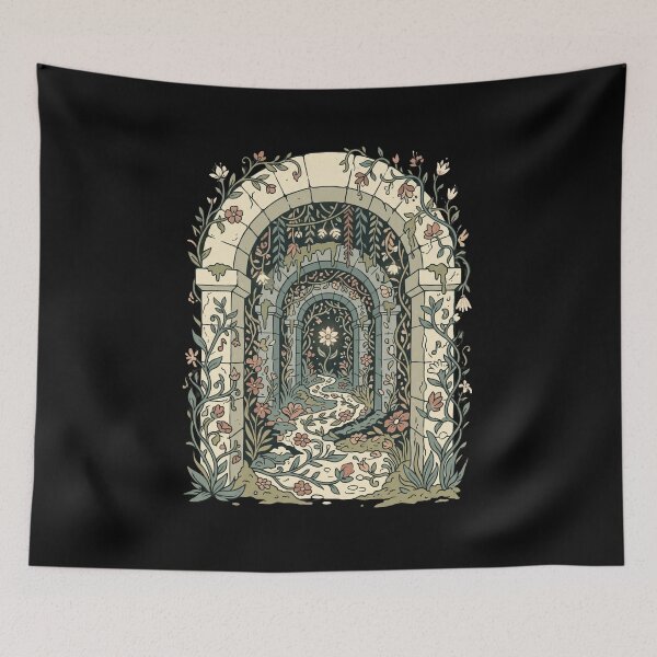 Item preview, Secret Tunnel Botanical Archway - Mystical Floral Path Art designed and sold by WillCraftx.