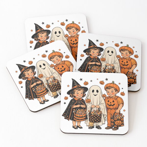 Item preview, Halloween Trick or Treat - Classic Vintage Illustration | Retro 1950s Spooky Kids designed and sold by DRAGON  STUDIO.