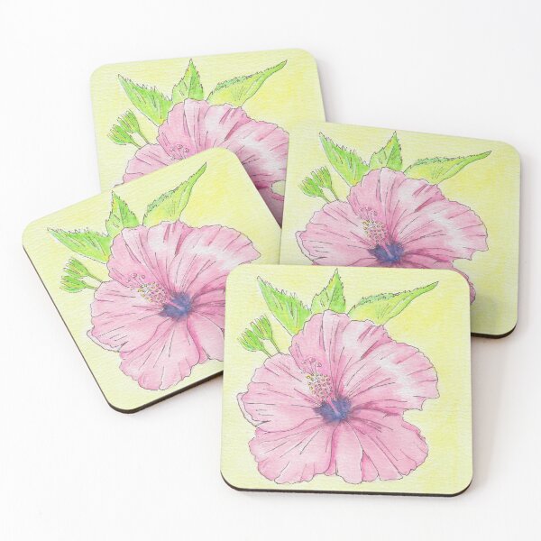 Item preview, Hand Drawn Watercolor Hibiscus designed and sold by MyCuriousMagpie.