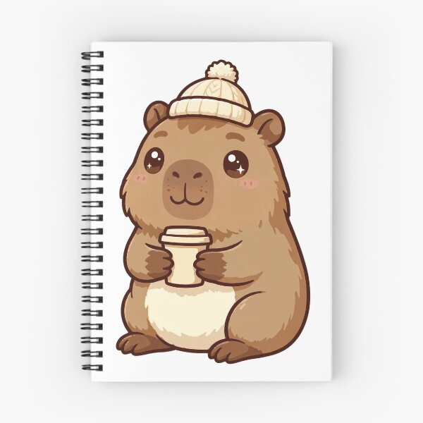 Item preview, Cozy Capybara Drinking Coffee - Cute Kawaii Winter Capybara Meme designed and sold by Ala'Salem| Cute Characters, Real Moods.