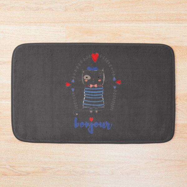 Item preview, Adorable French Cat Says Bonjour Greeting Cute Kitty Animal Art | Best Gift designed and sold by SARaza.