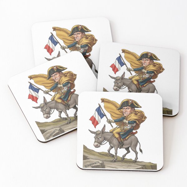 Item preview, Napoleon Bonaparte Riding Donkey Funny Parody Illustration designed and sold by Alaric4you.