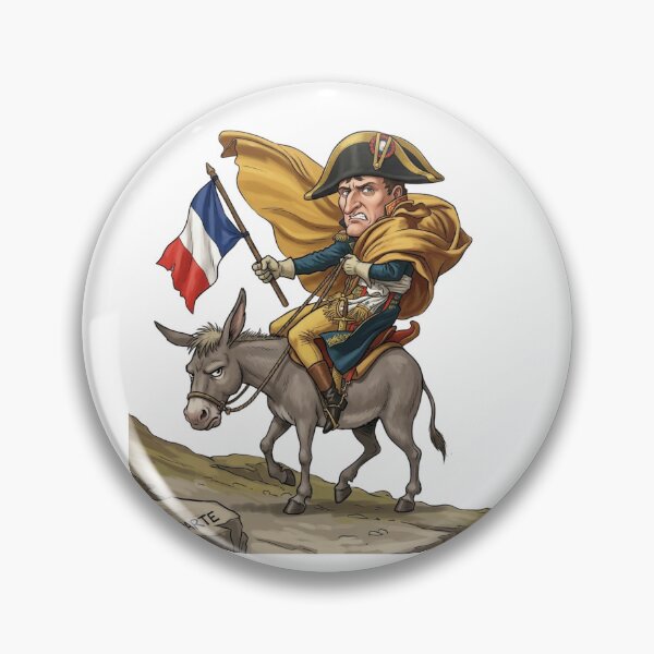 Item preview, Napoleon Bonaparte Riding Donkey Funny Parody Illustration designed and sold by Alaric4you.
