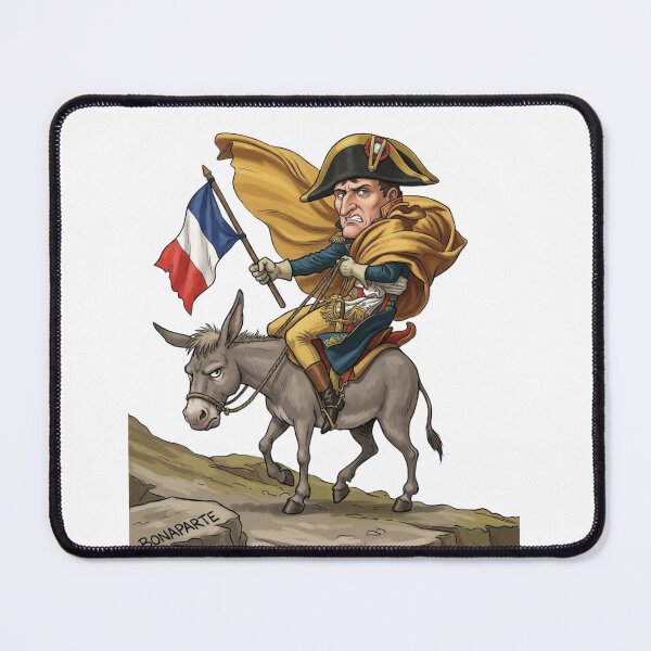 Item preview, Napoleon Bonaparte Riding Donkey Funny Parody Illustration designed and sold by Alaric4you.