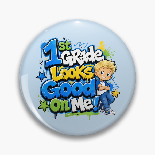 Item preview, 1st Grade Looks Good On Me – Blond Boy Back to School designed and sold by MomParentADHD.