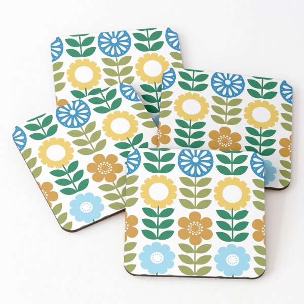 Item preview, Mod Scandi Wildflowers in White designed and sold by YesterdayColl.