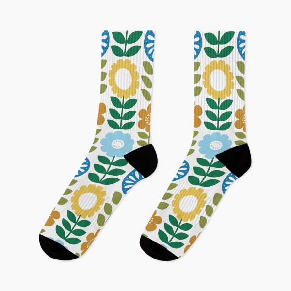 Item preview, Mod Scandi Wildflowers in White designed and sold by YesterdayColl.