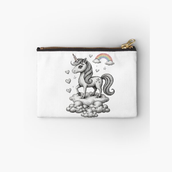 Item preview, Glitter Rainbow Unicorn - Vintage Engraving Cute Goth Sticker Art designed and sold by HealingEraInk.