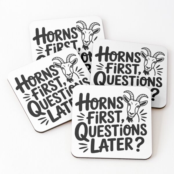 Item preview, Horns First, Questions Later designed and sold by theartfulaspie.