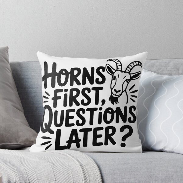 Item preview, Horns First, Questions Later designed and sold by theartfulaspie.
