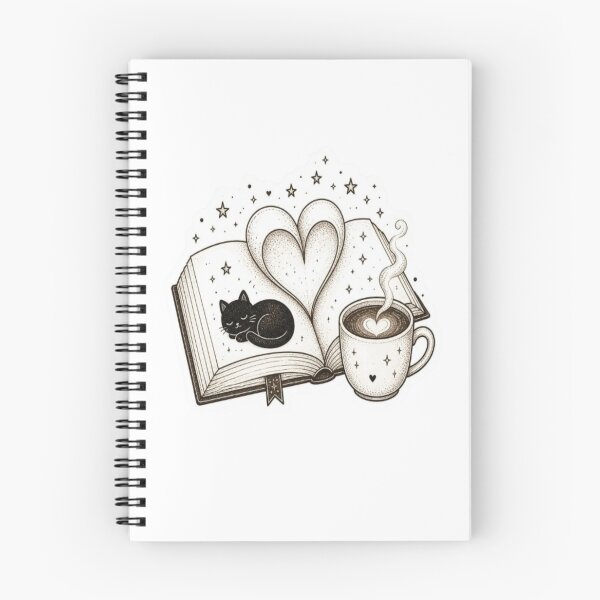 Item preview, Open Book Heart Sleeping Black Cat designed and sold by creativerooney.