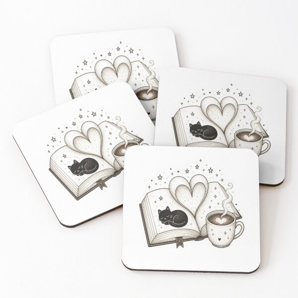 Item preview, Open Book Heart Sleeping Black Cat designed and sold by creativerooney.