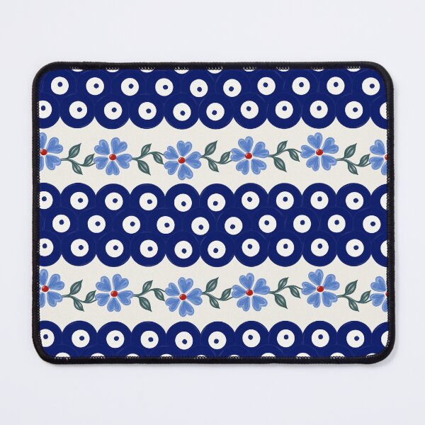 Item preview, Polish Pottery Traditional Mosquito Dots and Forget Me Not Flowers designed and sold by KrisInStitches.