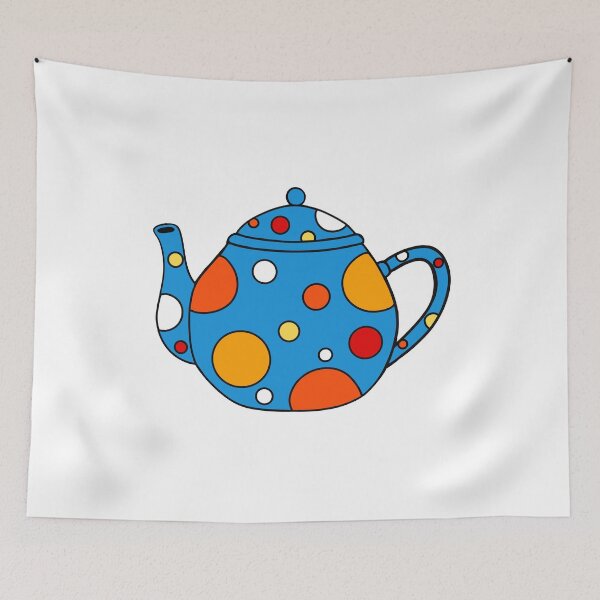 Item preview, Blue Polka Dot Teapot designed and sold by Sartoris Art.