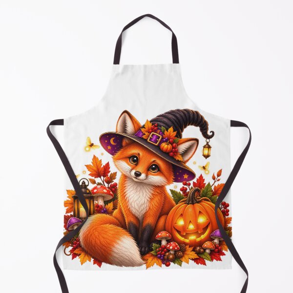 Item preview, Cute Halloween Fox with Pumpkin – Whimsical Witchy Autumn Design designed and sold by Clothes With Smiling Animals Walt Gral.