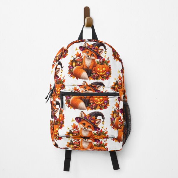 Item preview, Cute Halloween Fox with Pumpkin – Whimsical Witchy Autumn Design designed and sold by Clothes With Smiling Animals Walt Gral.