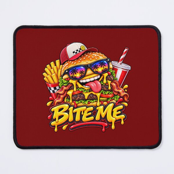 Item preview, Bite Me Funny Burger – Retro Fast Food Lover Design designed and sold by HO•Designs.