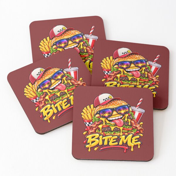 Item preview, Bite Me Funny Burger – Retro Fast Food Lover Design designed and sold by HO•Designs.