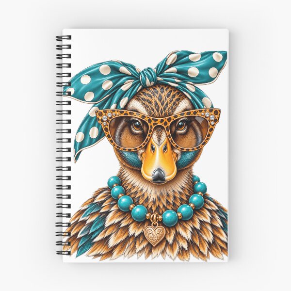 Item preview, Glam Mallard Duck Duck Leopard Sunglasses Pearl Necklace Sassy Fashion Animal designed and sold by 76Valeria.