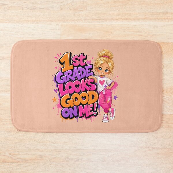 Item preview, 1st Grade Looks Good On Me – Blonde Girl Back to School designed and sold by MomParentADHD.