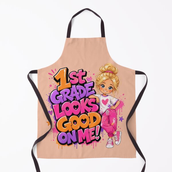 Item preview, 1st Grade Looks Good On Me – Blonde Girl Back to School designed and sold by MomParentADHD.