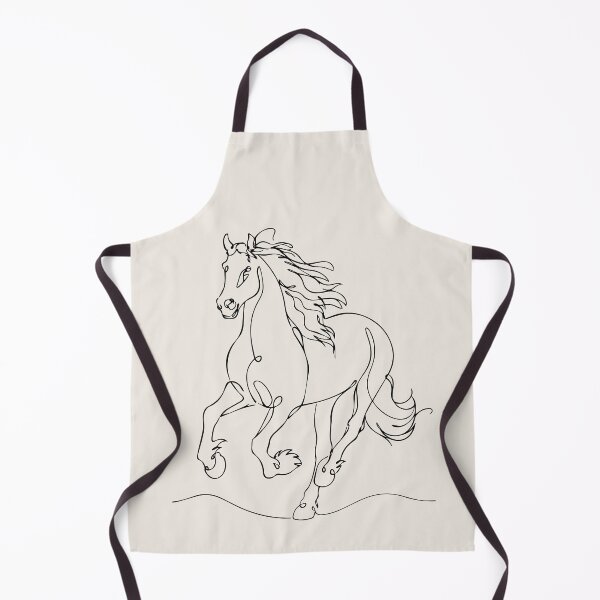 Item preview, Running Horse One Line Art Continuous Drawing designed and sold by FemmePod.