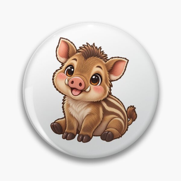 Item preview, Kawaii Woodland Wild Boar Piglet designed and sold by Krys-Designs.