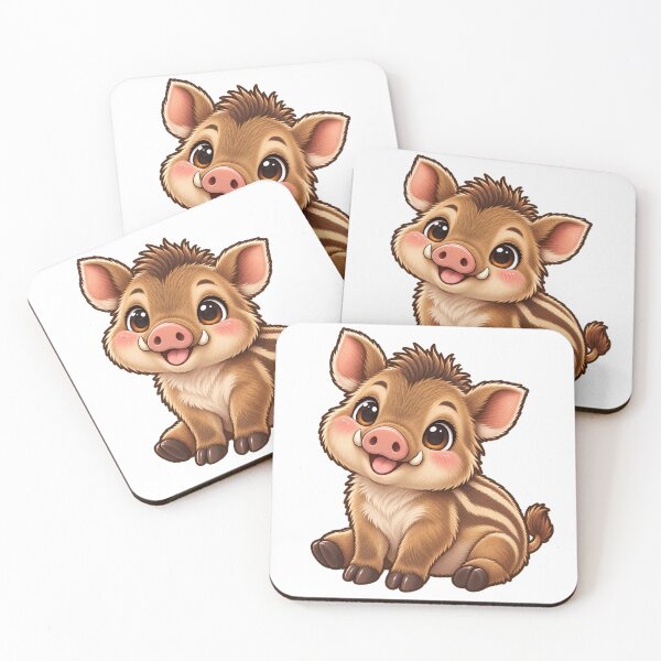 Item preview, Kawaii Woodland Wild Boar Piglet designed and sold by Krys-Designs.