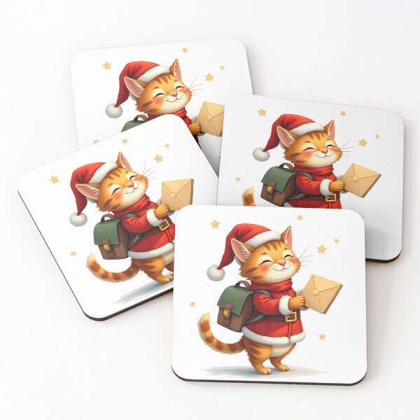 Item preview, Kitty Christmas Post Office – Santa Kitty Mail Carrier designed and sold by ArtemisEutopia.