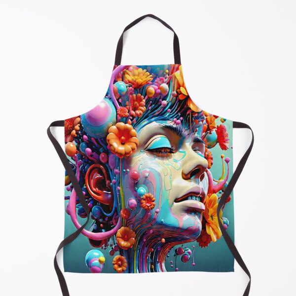 Item preview, Biomechanical Woman – Surreal Floral Psychedelic Art designed and sold by DigiArt8Design.