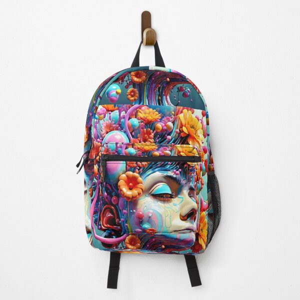 Item preview, Biomechanical Woman – Surreal Floral Psychedelic Art designed and sold by DigiArt8Design.