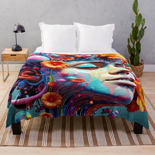 Item preview, Biomechanical Woman – Surreal Floral Psychedelic Art designed and sold by DigiArt8Design.