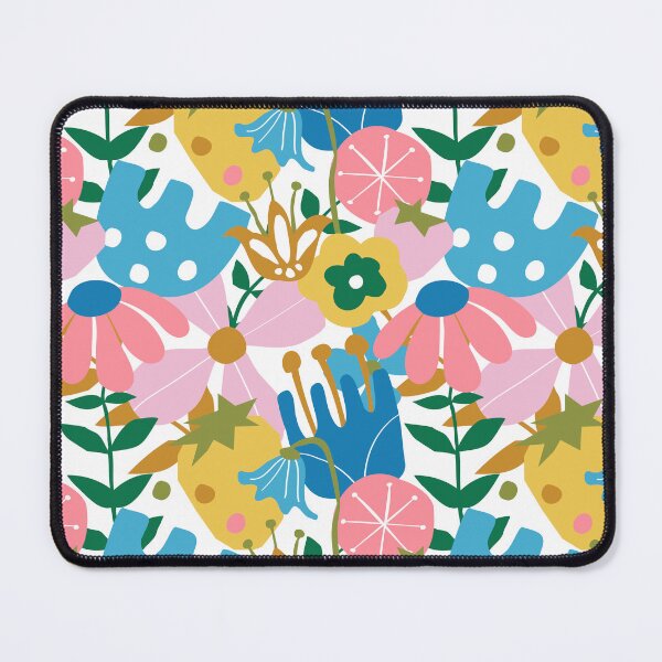 Item preview, Mod Scandi Wildflowers in White and Multi designed and sold by YesterdayColl.