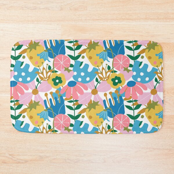 Item preview, Mod Scandi Wildflowers in White and Multi designed and sold by YesterdayColl.