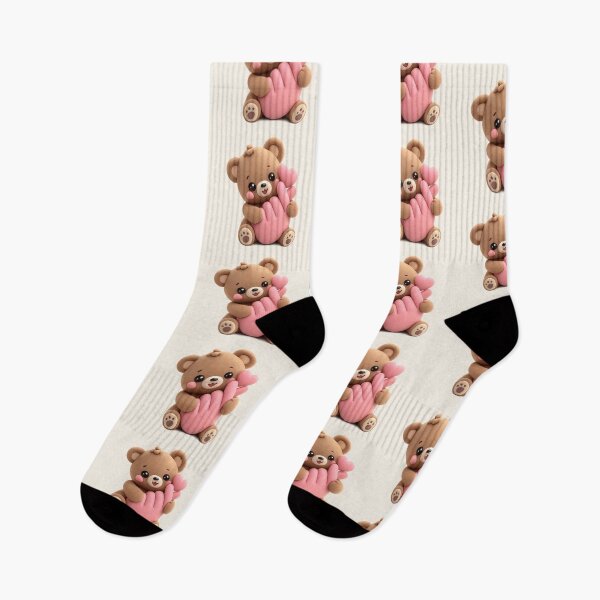 Item preview, Kawaii Teddy Bear Finger Heart | Cute Korean Aesthetic designed and sold by Moons Studio.