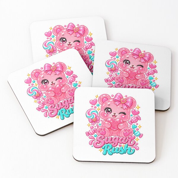 Item preview, Sugar Rush Gummy Bear – Cute Pink Candy Bear designed and sold by AnyMar2023.