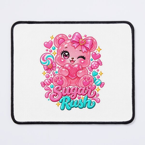 Item preview, Sugar Rush Gummy Bear – Cute Pink Candy Bear designed and sold by AnyMar2023.