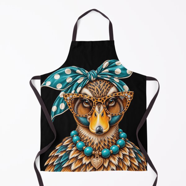 Item preview, Glam Mallard Duck Duck Leopard Sunglasses Pearl Necklace Sassy Fashion Animal designed and sold by 76Valeria.