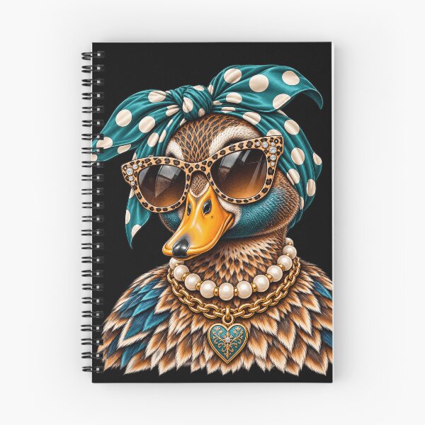 Item preview, Glam Mallard Duck Duck Leopard Sunglasses Pearl Necklace Sassy Fashion Animal designed and sold by 76Valeria.