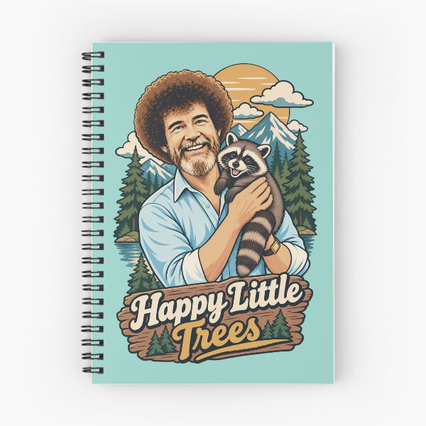 Item preview, Bob Ross and Raccoon Happy Little Trees designed and sold by karamram.
