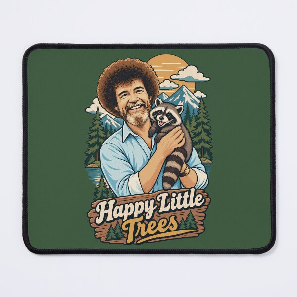 Item preview, Bob Ross and Raccoon Happy Little Trees designed and sold by karamram.