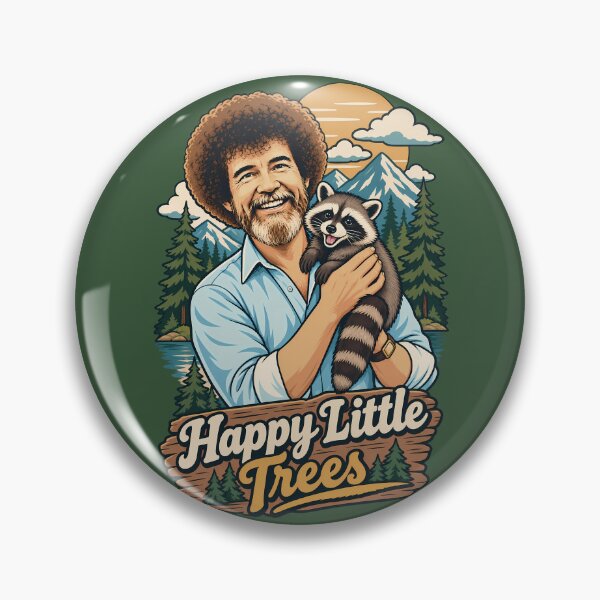 Item preview, Bob Ross and Raccoon Happy Little Trees designed and sold by karamram.