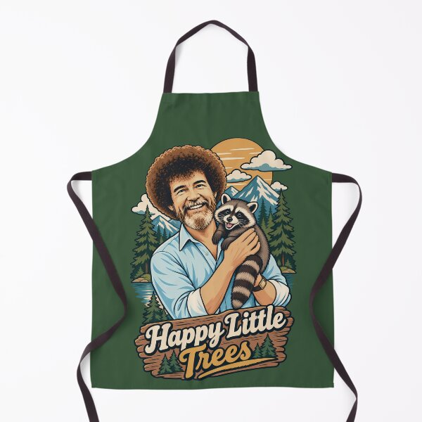 Item preview, Bob Ross and Raccoon Happy Little Trees designed and sold by karamram.