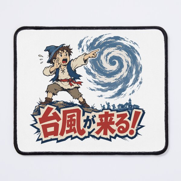 Item preview, The Typhoon Is Coming - Funny Storm Warning Illustration designed and sold by medicalkinoko.