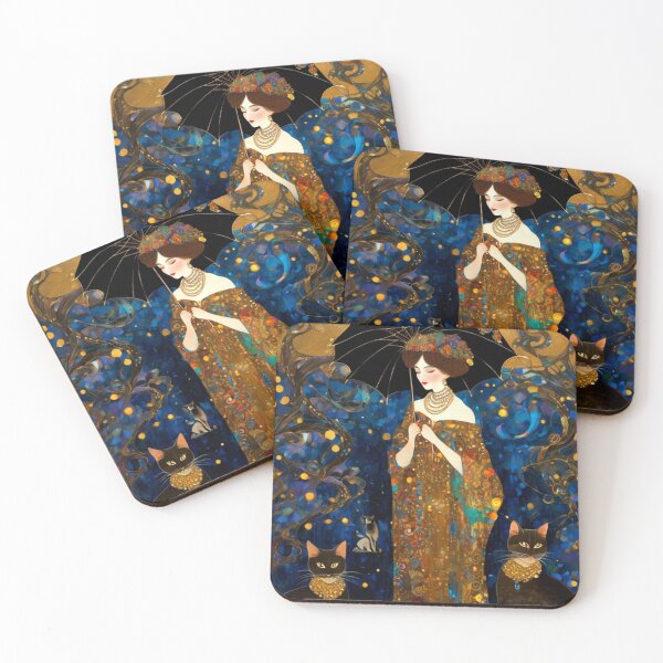 Item preview, Lady With the Black Cats designed and sold by TheDarkWardrobe.