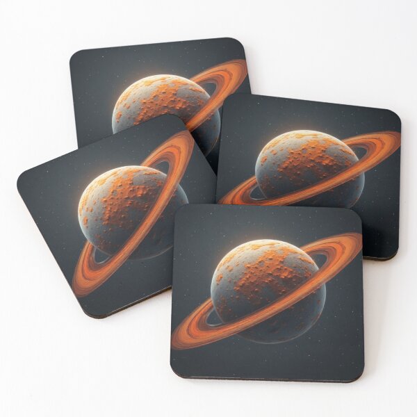 Item preview, Orange Grey Ringed Planet #2 designed and sold by Jadelight's AI Slop.