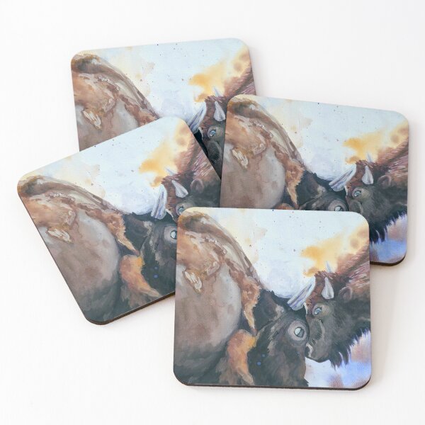 Item preview, Yellowstone Bison – Watercolor Wildlife Art designed and sold by The Pet Shop.